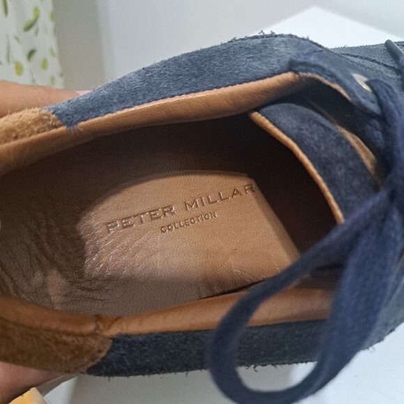 Peter Millar Vantage Men's Navy Suede Sneakers Lace Up Retro Size 10 - Picture 13 of 16